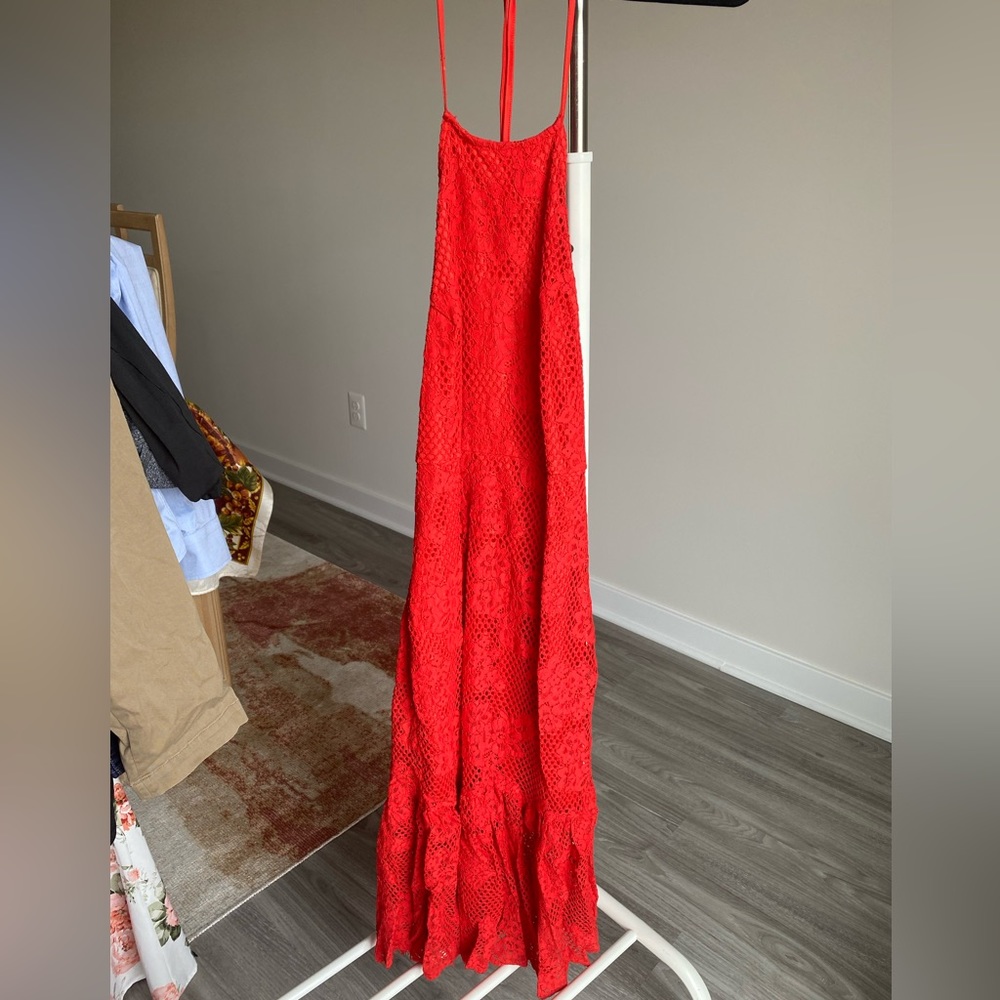 Red Halter Dress Size S
